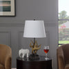 26" Natural And Brown Antlers Table Lamp With White Shade - Berkeley Haven