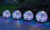 2Pcs Solar Lights Outdoor Garden Decor Cracked Glass Ball Warm Lights - Berkeley Haven