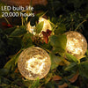 2Pcs Solar Lights Outdoor Garden Decor Cracked Glass Ball Warm Lights - Berkeley Haven
