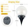 2Pcs Solar Lights Outdoor Garden Decor Cracked Glass Ball Warm Lights - Berkeley Haven