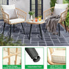 3 Piece Patio Bistro Set, Outdoor Wicker Apartment Balcony Furniture - Berkeley Haven
