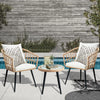 3 Piece Patio Bistro Set, Outdoor Wicker Apartment Balcony Furniture - Berkeley Haven