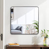 30 in x 30 in Black Metal Framed Square Bathrrom Mirror for Wall. - Berkeley Haven