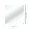 30 in x 30 in Black Metal Framed Square Bathrrom Mirror for Wall. - Berkeley Haven