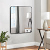 30 in x 30 in Black Metal Framed Square Bathrrom Mirror for Wall. - Berkeley Haven