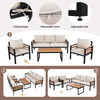 4 - Piece Outdoor Furniture Sofa Set for 5 People with Acacia Wood - Berkeley Haven