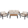 4 - Piece Outdoor Furniture Sofa Set for 5 People with Acacia Wood - Berkeley Haven
