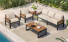 4 - Piece Outdoor Furniture Sofa Set for 5 People with Acacia Wood - Berkeley Haven