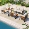 4 - Piece Outdoor Furniture Sofa Set for 5 People with Acacia Wood - Berkeley Haven