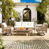 4 Pieces Patio Furniture Set with Swivel Chairs, Outdoor Wicker Sofas - Berkeley Haven