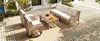 4 Pieces Patio Furniture Set with Swivel Chairs, Outdoor Wicker Sofas - Berkeley Haven