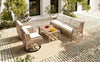 4 Pieces Patio Furniture Set with Swivel Chairs, Outdoor Wicker Sofas - Berkeley Haven