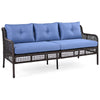 4 Pieces Patio Furniture Set with Swivel Chairs, Outdoor Wicker Sofas - Berkeley Haven