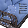 4 Pieces Patio Furniture Set with Swivel Chairs, Outdoor Wicker Sofas - Berkeley Haven