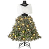 5 FT Pre - lit Mannequin Artificial Christmas Tree Hinged Dress Form Xmas Tree with 465 Branch Tips - Berkeley Haven
