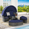 5 Pieces Outdoor Patio Round Daybed Furniture,Wicker Conversation Set - Berkeley Haven