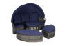 5 Pieces Outdoor Patio Round Daybed Furniture,Wicker Conversation Set - Berkeley Haven