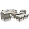 6 - Pieces All Weather PE Wicker Sofa Set, Outdoor Rattan sofa With - Berkeley Haven