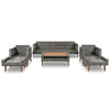 6 - Pieces All Weather PE Wicker Sofa Set, Outdoor Rattan sofa With - Berkeley Haven