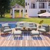 6 - Pieces All Weather PE Wicker Sofa Set, Outdoor Rattan sofa With - Berkeley Haven