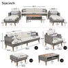 6 - Pieces All Weather PE Wicker Sofa Set, Outdoor Rattan sofa With - Berkeley Haven
