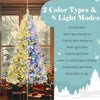 6FT Snow Flocked Christmas Tree, Pre - Lit Set with Tree & Garland & - Berkeley Haven