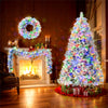 6FT Snow Flocked Christmas Tree, Pre - Lit Set with Tree & Garland & - Berkeley Haven