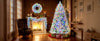6FT Snow Flocked Christmas Tree, Pre - Lit Set with Tree & Garland & - Berkeley Haven
