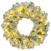6FT Snow Flocked Christmas Tree, Pre - Lit Set with Tree & Garland & - Berkeley Haven