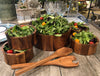 7 Piece - Large Salad Bowl with Servers and 4 Individuals 10" x 4" - Berkeley Haven