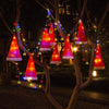8 Pcs Hanging Glowing Christmas Hats String Lights - Berkeley Haven