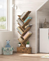 9 Tier Tree Book Shelf with Drawer, Floor Standing Bookshelf Storage - Berkeley Haven