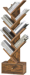 9 Tier Tree Book Shelf with Drawer, Floor Standing Bookshelf Storage - Berkeley Haven