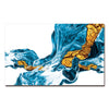 Abstract Turquoise and Yellow Acrylic Print Unframed Wall Art - Berkeley Haven