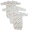 Bambini Girls Print Infant Gowns - 3 Pack - Berkeley Haven