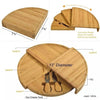 Bamboo Drawer Cheese Knife Bread Fruit Snack Plate - Berkeley Haven