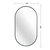 Black 20 x 28 Inch Metal Oval Mirror - Berkeley Haven