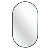 Black 20 x 28 Inch Metal Oval Mirror - Berkeley Haven