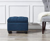 Blue Linen Ottoman with Storage by FHW - Berkeley Haven