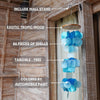 Blue Seashell Glass Wind Chimes 28" Comewith Wall Stand, Garden Decor - Berkeley Haven