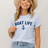 Boat Life T-shirt, Nautical Anchor Tee, Summer Fashion - Berkeley Haven