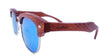 Brazilian Pear Wood Sunglasses, Ice Blue Polarized Lenses - Berkeley Haven