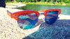 Brazilian Pear Wood Sunglasses, Ice Blue Polarized Lenses - Berkeley Haven