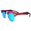 Brazilian Pear Wood Sunglasses, Ice Blue Polarized Lenses - Berkeley Haven