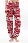 Burgundy ELEPHANT Pants Women Boho Pants Hippie Pants Yoga - Berkeley Haven