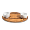 Charcuterie/ Serving Tray w/ 2 ceramic bowls w/ lids - Berkeley Haven