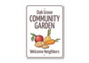 Community Garden Welcome Sign - Berkeley Haven