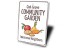 Community Garden Welcome Sign - Berkeley Haven