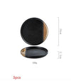 Creative Black Gold Ceramic Plate Household Dishes - Berkeley Haven