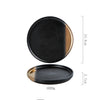 Creative Black Gold Ceramic Plate Household Dishes - Berkeley Haven